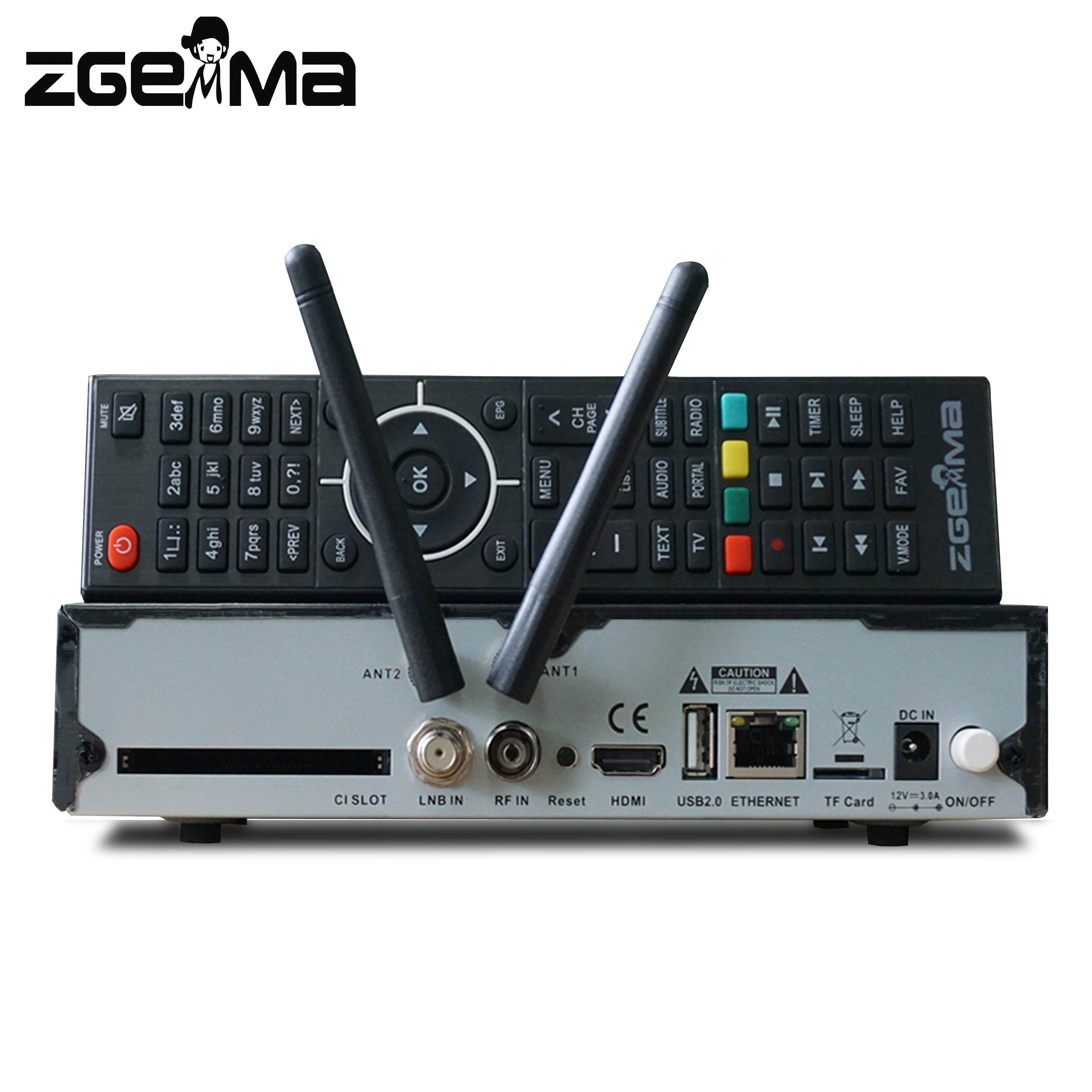 2*WiFi+Ci Plus Functions ZGEMMA H9 COMBO Linux OS Dual Core Decoder & Receiver DVB-S2X+T2/C Twin Tuners