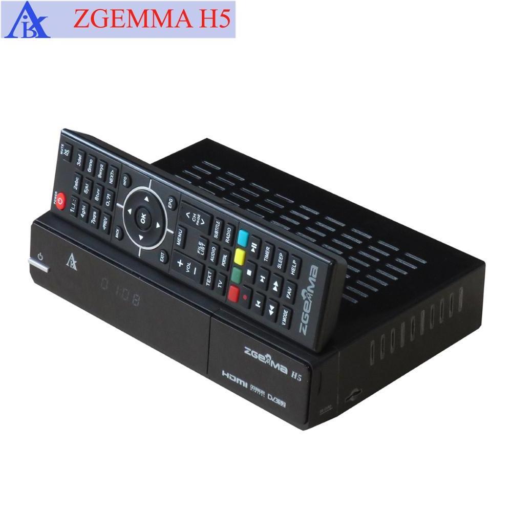 Italy Hot Sale ZGEMMA H5 HDTV & Combo Receiver Linux OS Enigma2 Digital DVB-S2+T2/C Twin Tuners With HEVC/H.265