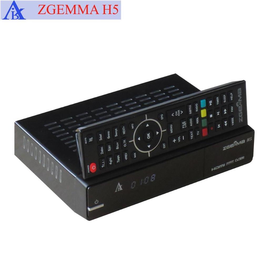 Italy Hot Sale ZGEMMA H5 HDTV & Combo Receiver Linux OS Enigma2 Digital DVB-S2+T2/C Twin Tuners With HEVC/H.265