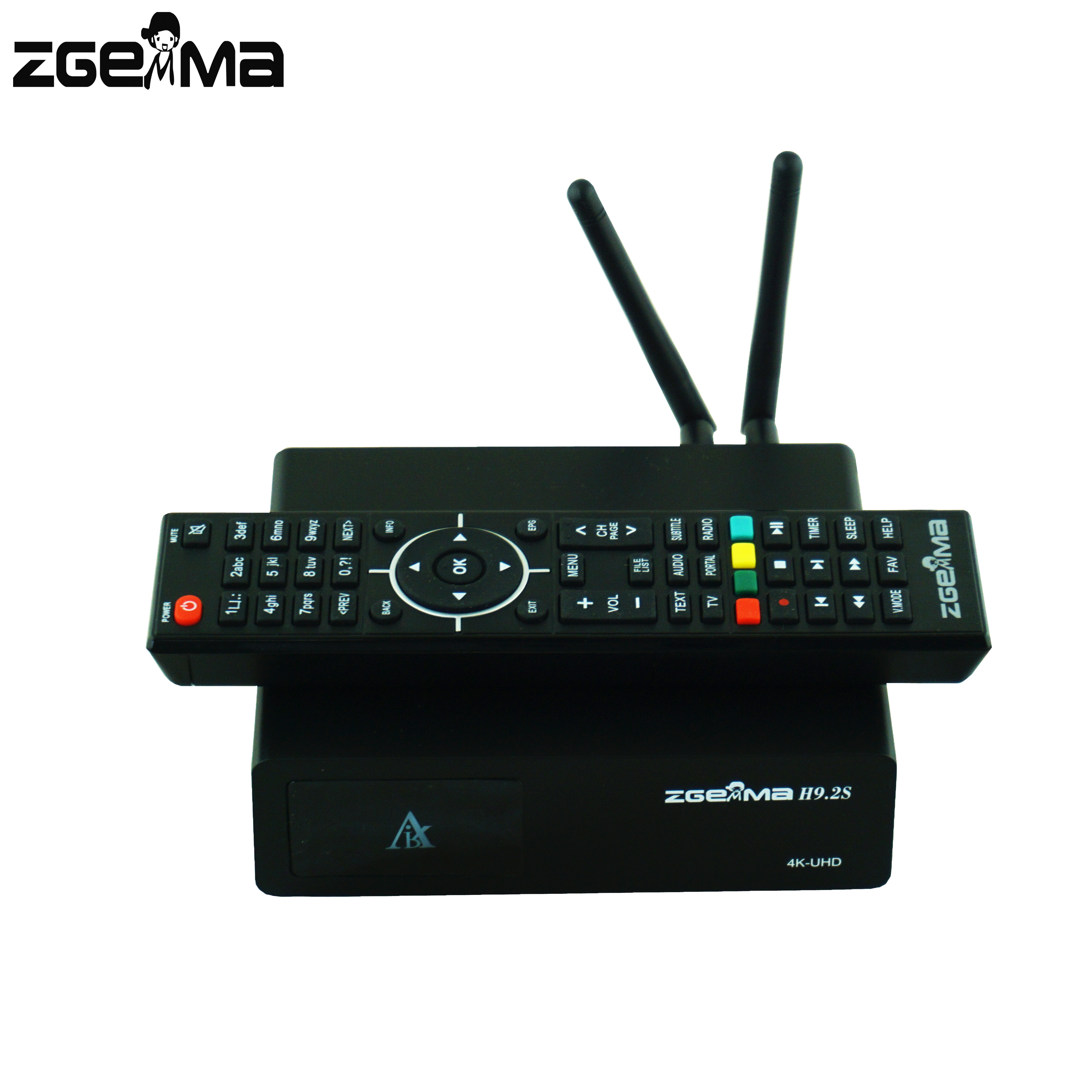 Super Wholesale 4K UHD Receiver ZGEMMA H9.2S Linux OS E2 Dual Core HEVC/H.265 Decoding DVB-S2X+S2X Twin Tuners