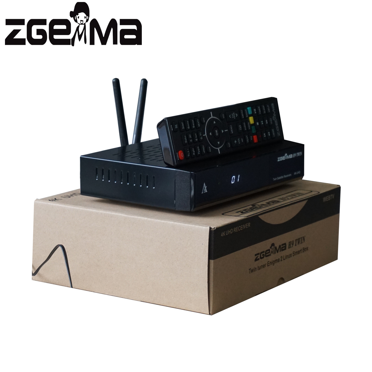 Full Stock-New 4K UHD Set Top Box ZGEMMA H9 TWIN Linux OS E2 Dual Core Ci+ Satellite Receiver DVB-S2X+S2X Twin Tuners