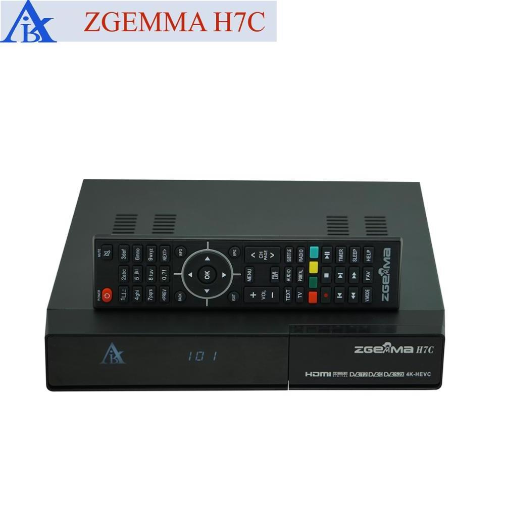 Super Wholesale Multistream Decoder&Media Player CI Plus Dual Core Linux OS ZGEMMA H7C DVB-S2/S2X+2*DVB-T2/C Triple Tuners