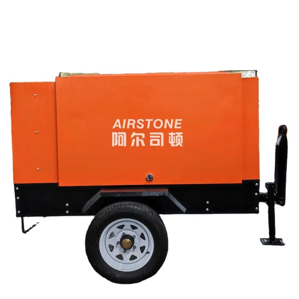 Compresor De Aire Portatil Diesel Screw Air Compressor For Water Well Drilling Rig Machine