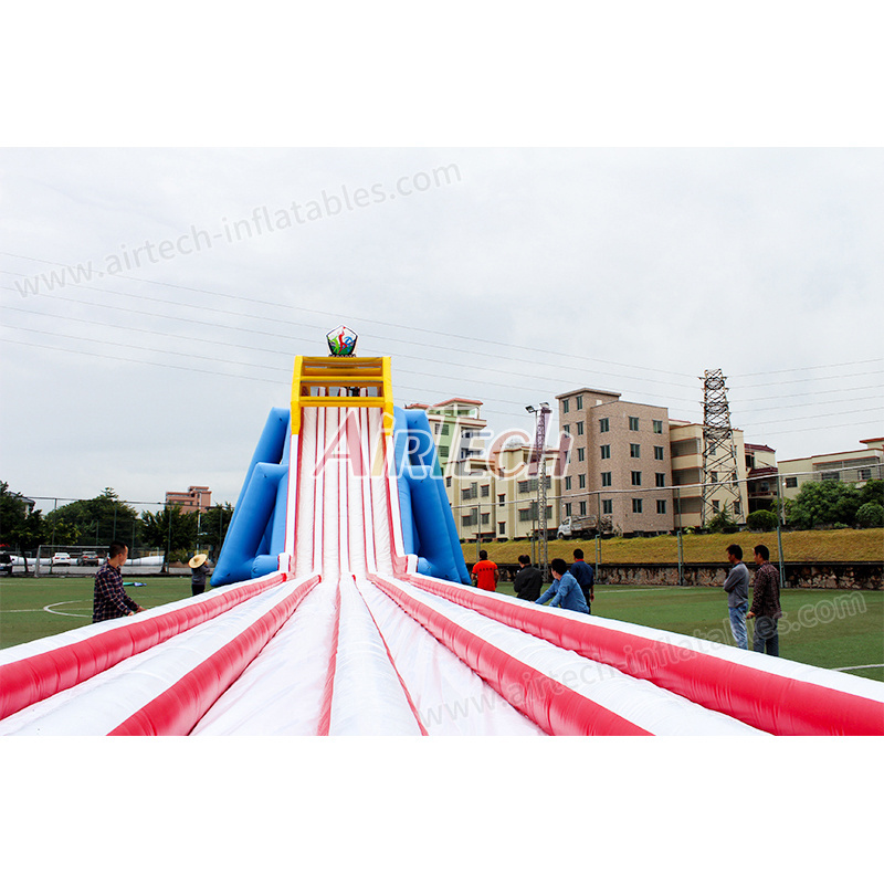 Commercial adults and kids 4 lanes slip and slide giant inflatable hippo water slide for sale