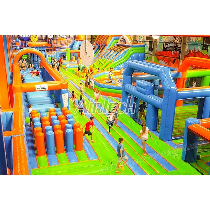 Fun world giant bouncy castle with slide indoor jumping park