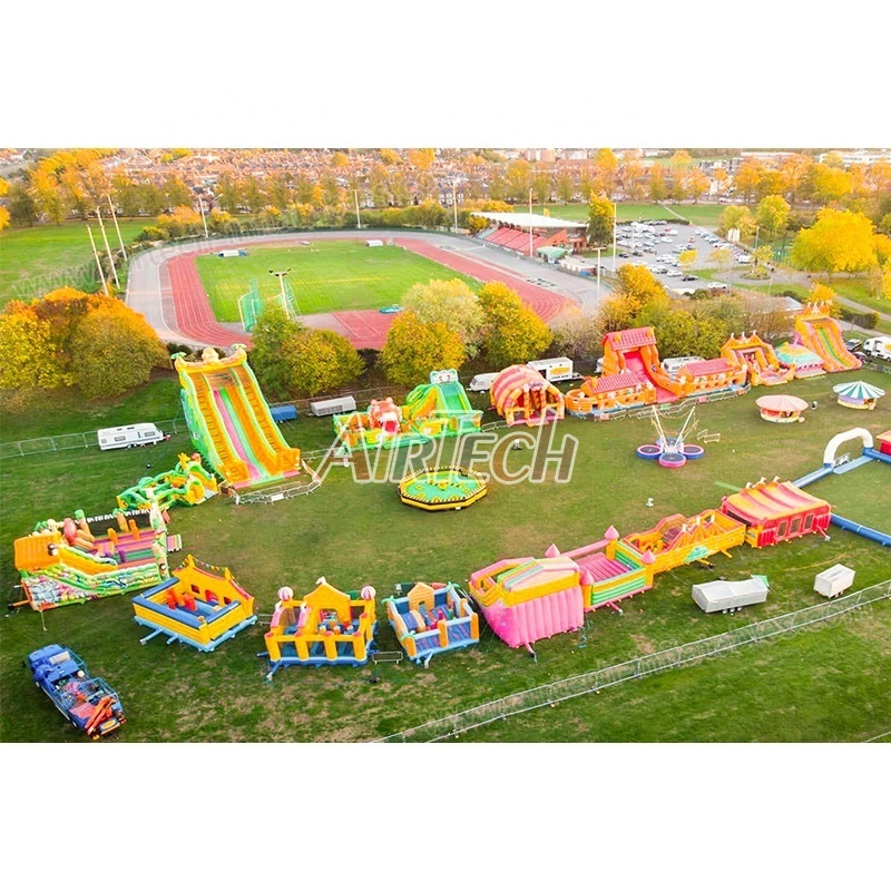 Biggest inflatable playground blow up amusement park outdoor playground