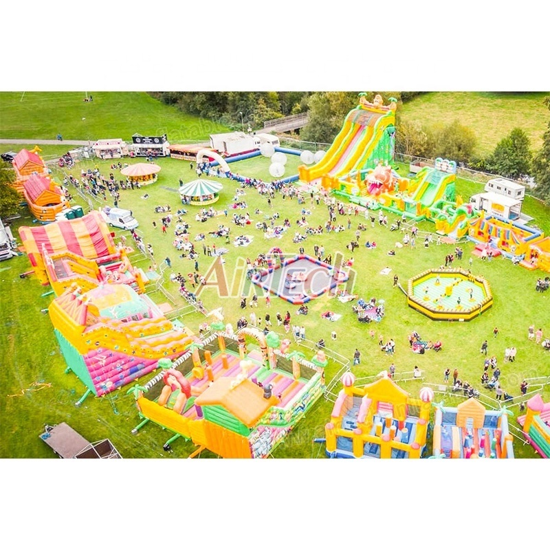 Biggest inflatable playground blow up amusement park outdoor playground