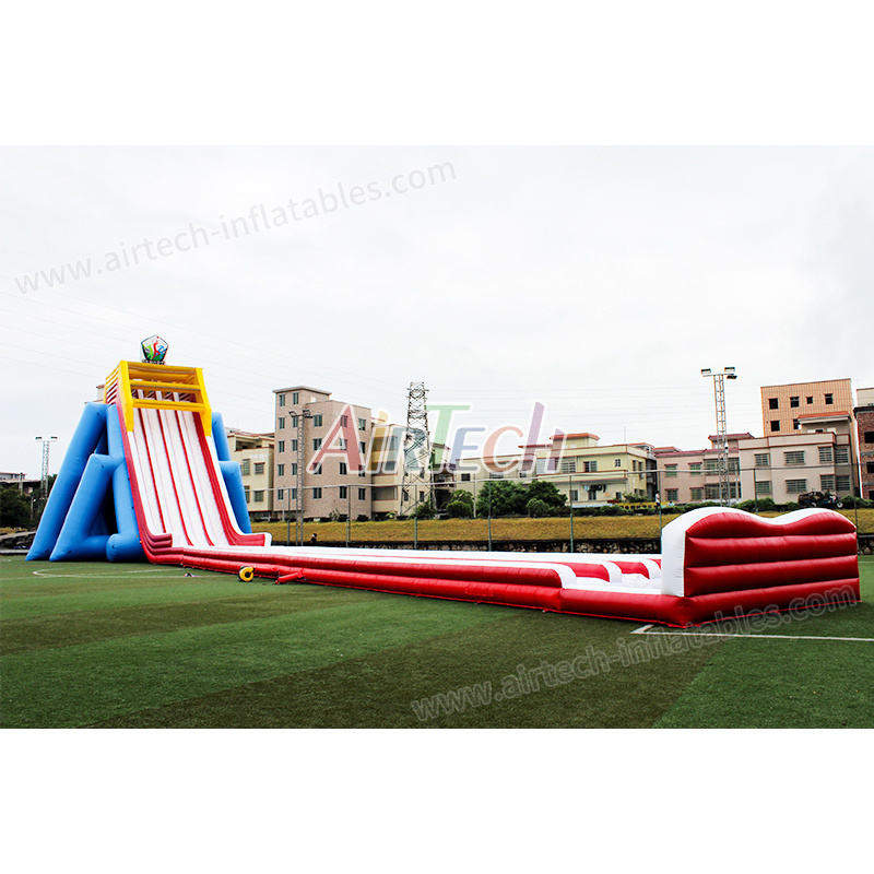 Commercial adults and kids 4 lanes slip and slide giant inflatable hippo water slide for sale