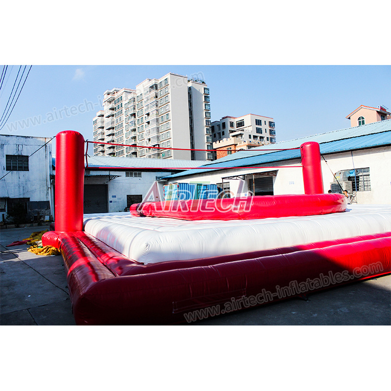 Summer outdoor sports game, inflatable volleyball court with trampoline