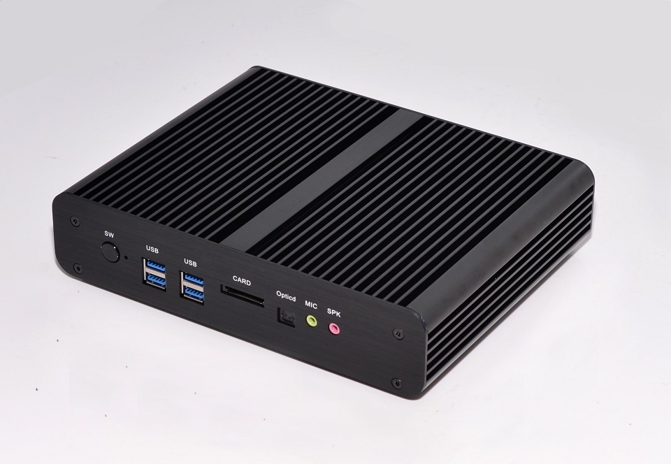 Factory Price Intel Core i7 5500U Gaming Dual Lan 12V Fanless Mini PC 8GB Ram 128GB SSD 500GB HDD 4K PC Desktop Computer