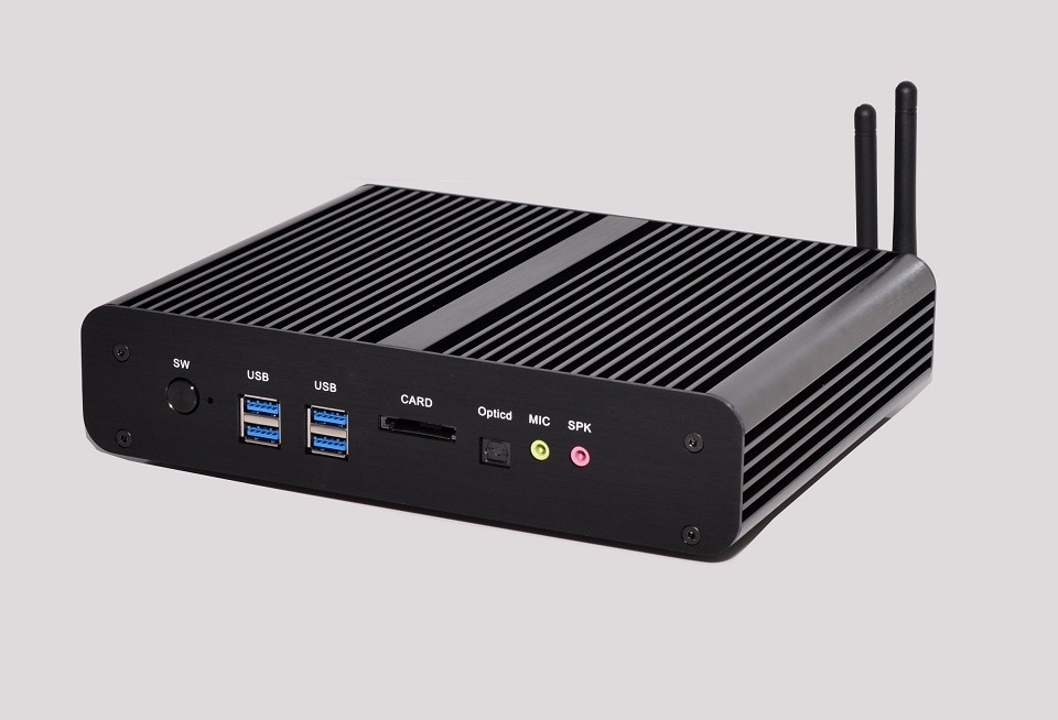 Factory Price Intel Core i7 5500U Gaming Dual Lan 12V Fanless Mini PC 8GB Ram 128GB SSD 500GB HDD 4K PC Desktop Computer