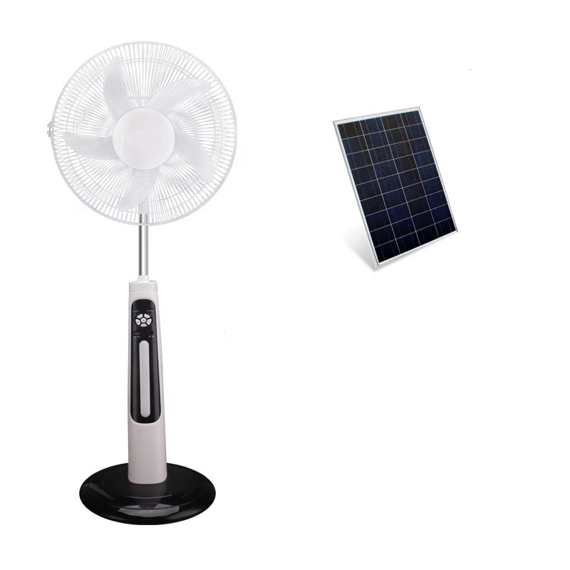 Airtechz New big solar defender fan rechargeable standing fan with solar panel 18inch with lithium battery