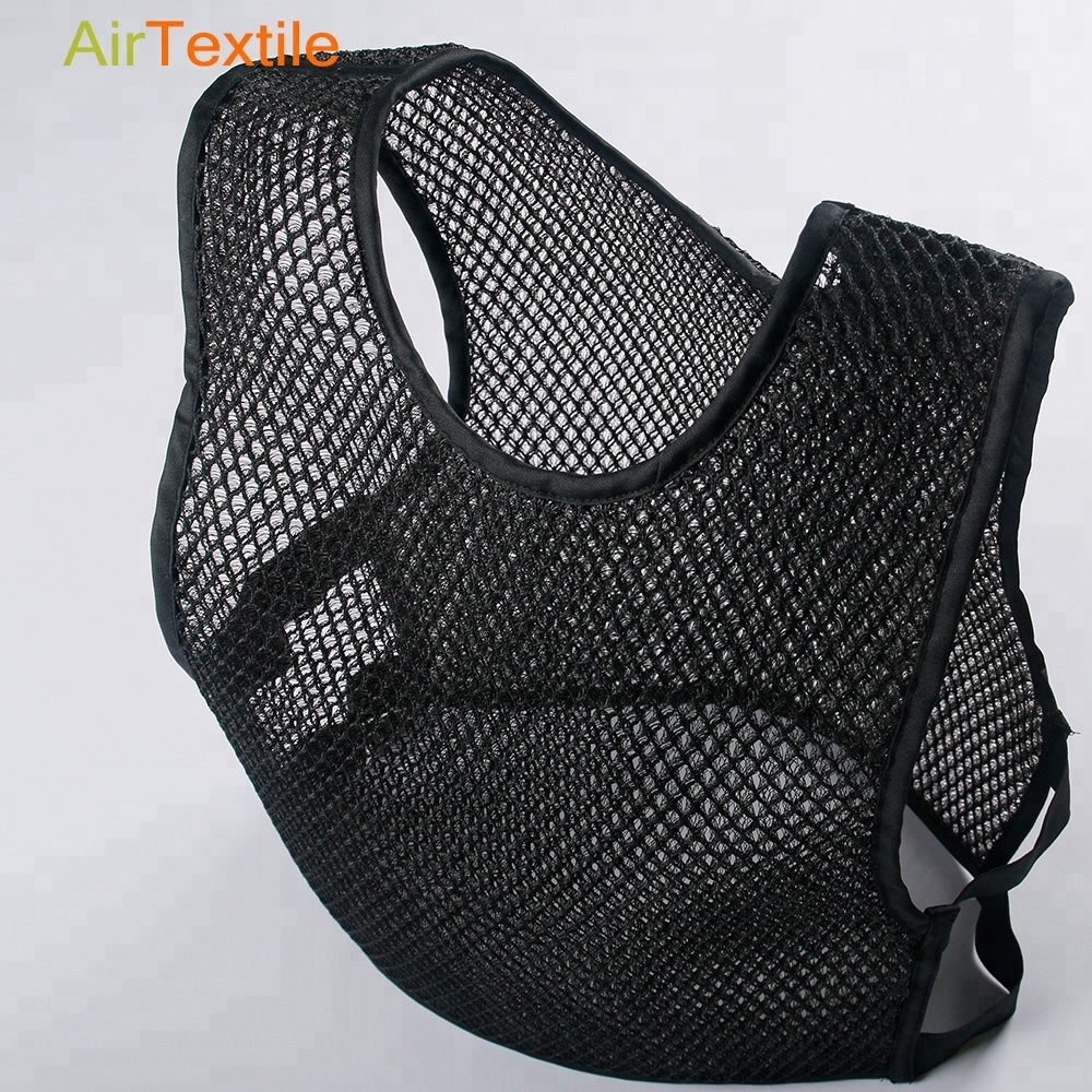 100% polyester black cooling 3d air mesh vest