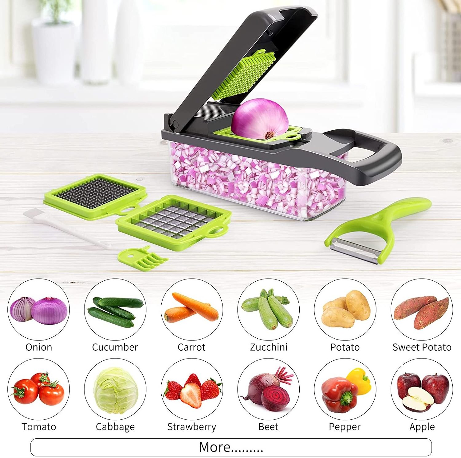 Vegetable Chopper All in 1 Vegetable Mandoline Slicer for Kitchen Pro Slicer Dicer Slicer Vegetable Cutter