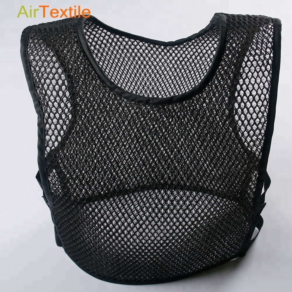 100% polyester black cooling 3d air mesh vest