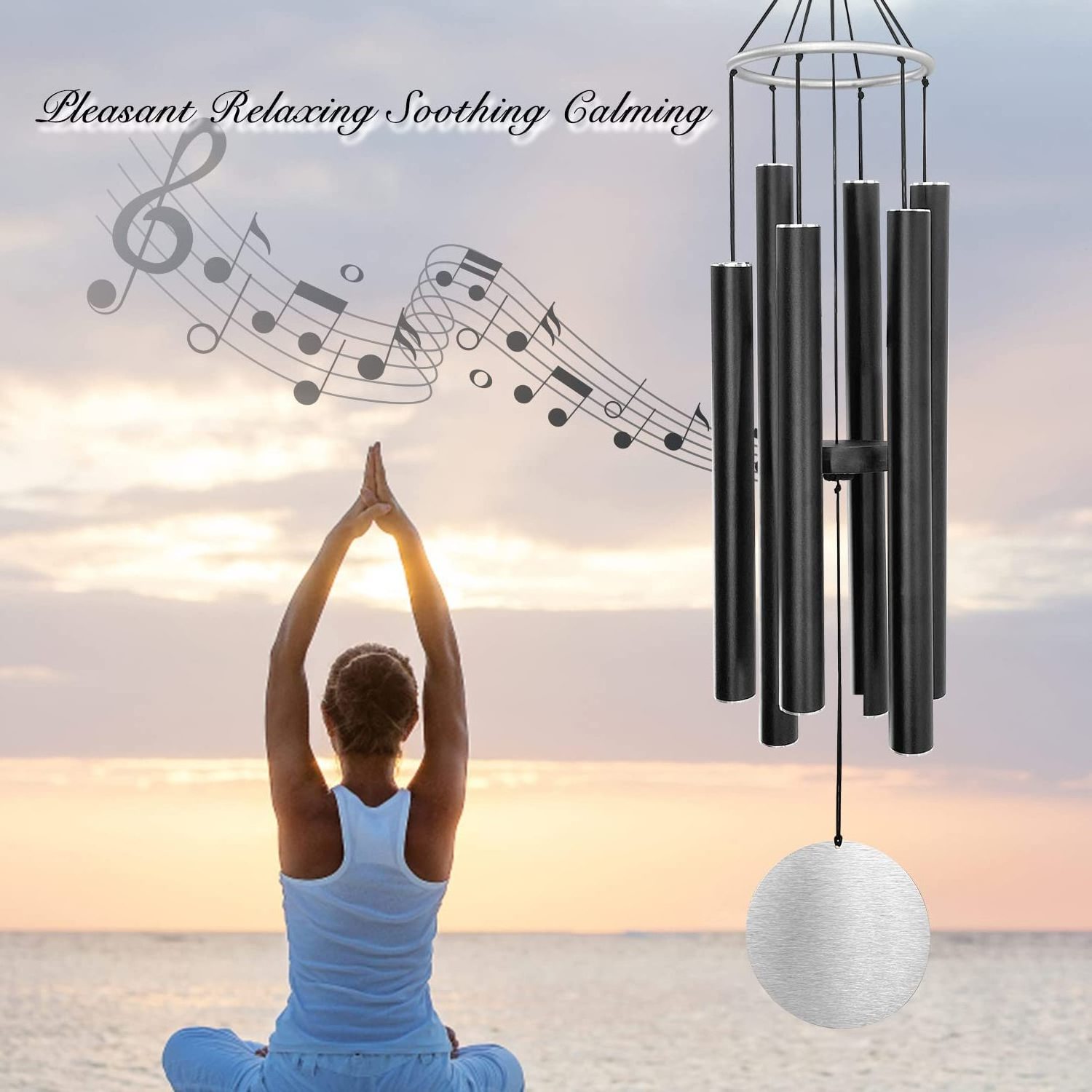 Garden Outside Large Deep Tone Wind Chimes, Sympathy Wind Chimes Outdoor Clearance, Memorial Wind Chimes with 6 Tubes