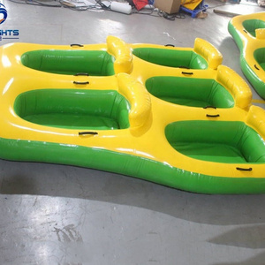 5 Persons Donut Boat Thick PVC Tarpaulin Towable Inflatable Water Tube Boat