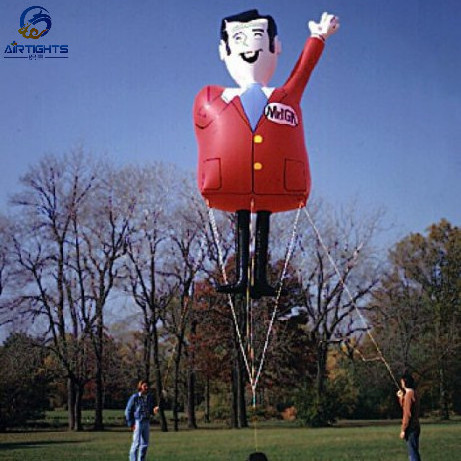 Custom human shape floating inflatable cartoon helium balloon for election or decoration