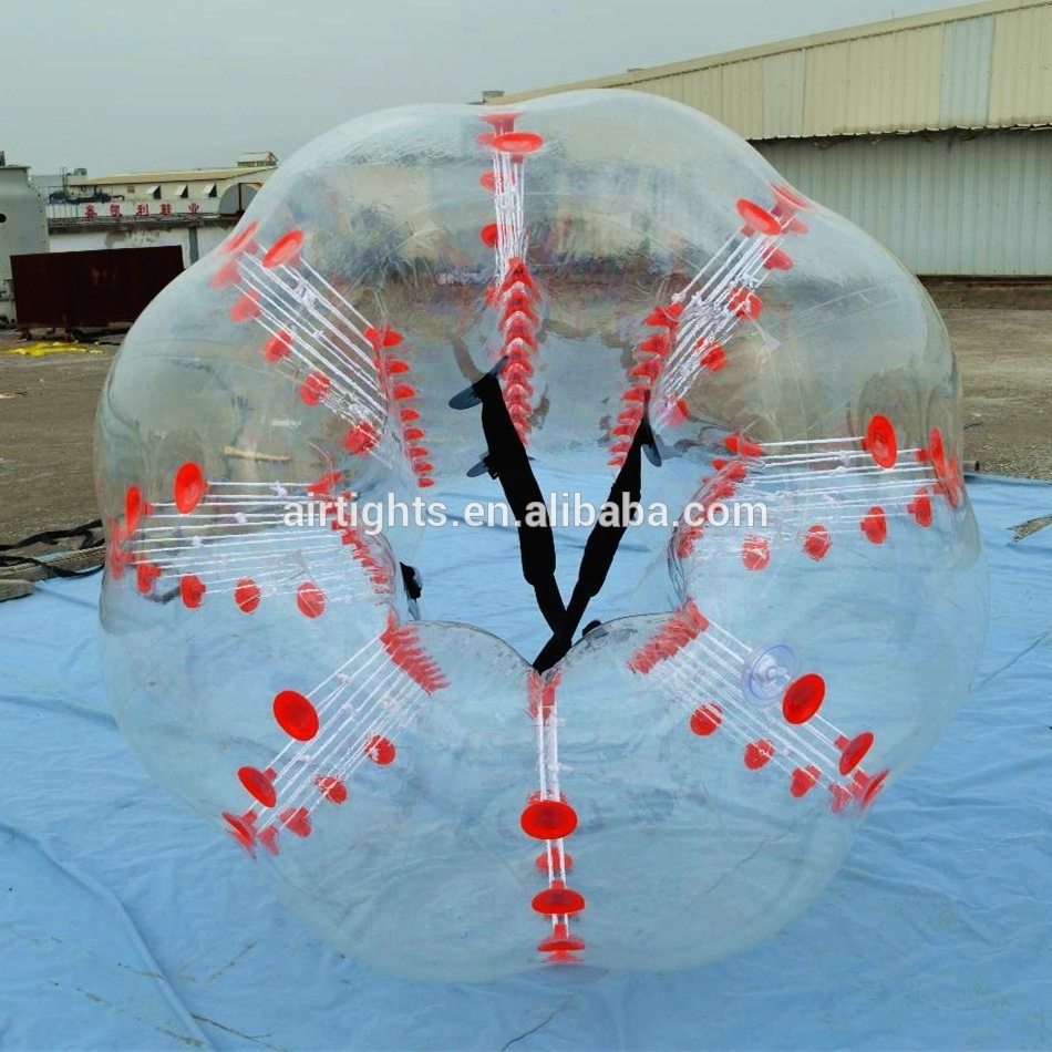 Durable cheap PVC bubble football 1.5m inflatable bumper ball for adults