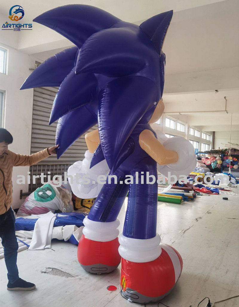 Professional Supply Factory Price Big Inflatable Sonic Cartoon Mascot Balloon for Events