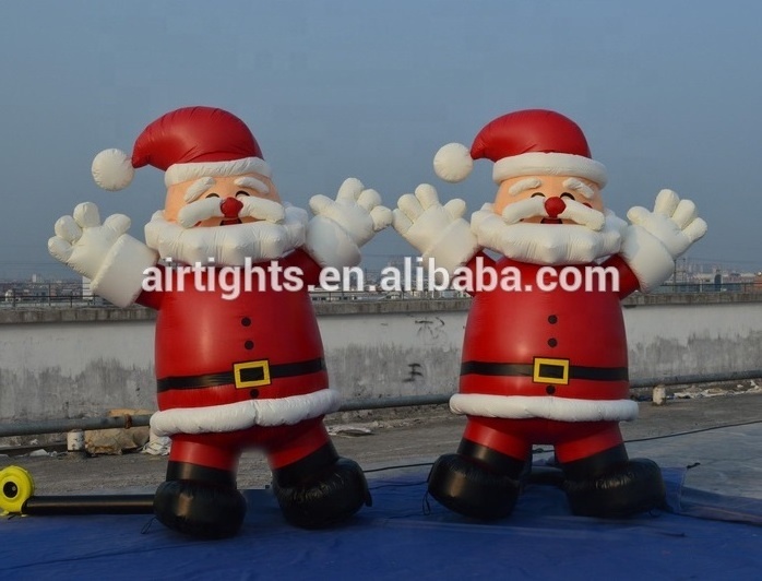 standing on ground inflatable Santa Claus low price durable outdoor big inflatable Christmas decoration balloon