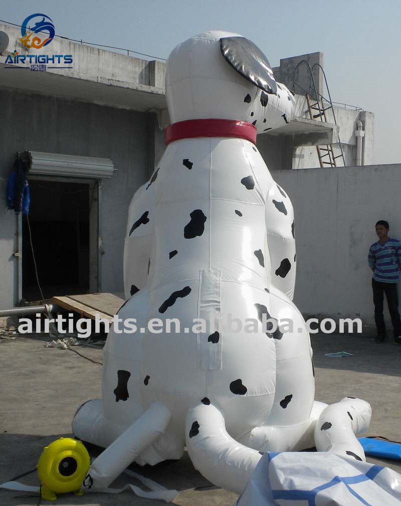 Airtight hot sale factory price decorative big inflatable dalmatians dog balloon