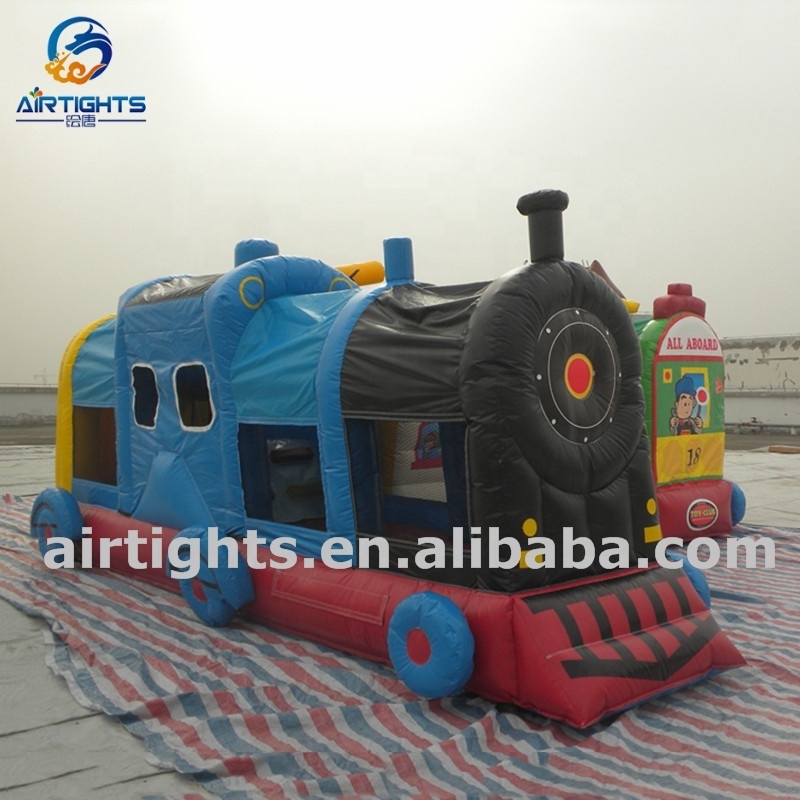 Custom made giant inflatable combo attractive kids amusement park inflatable train house