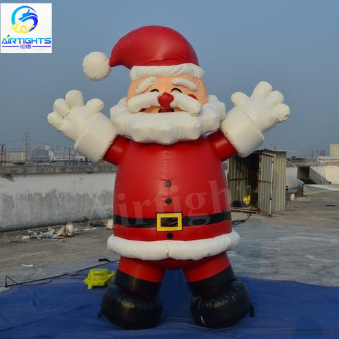 standing on ground inflatable Santa Claus low price durable outdoor big inflatable Christmas decoration balloon