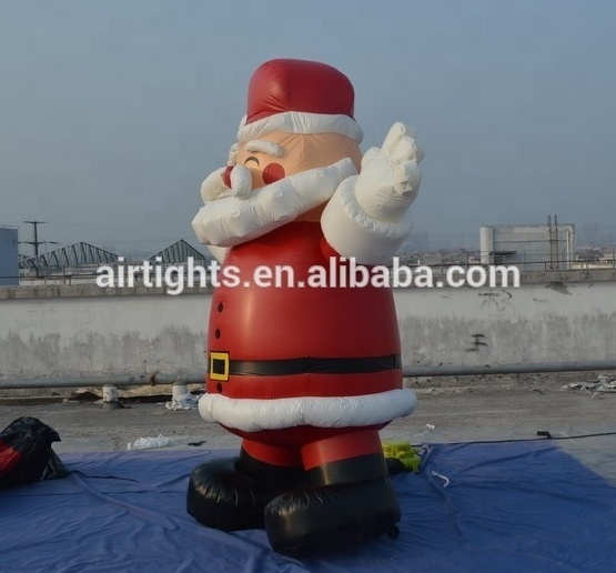 standing on ground inflatable Santa Claus low price durable outdoor big inflatable Christmas decoration balloon