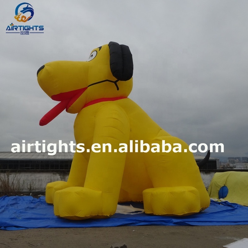 Good selling outdoor durable giant inflatable yellow dog balloon for activities