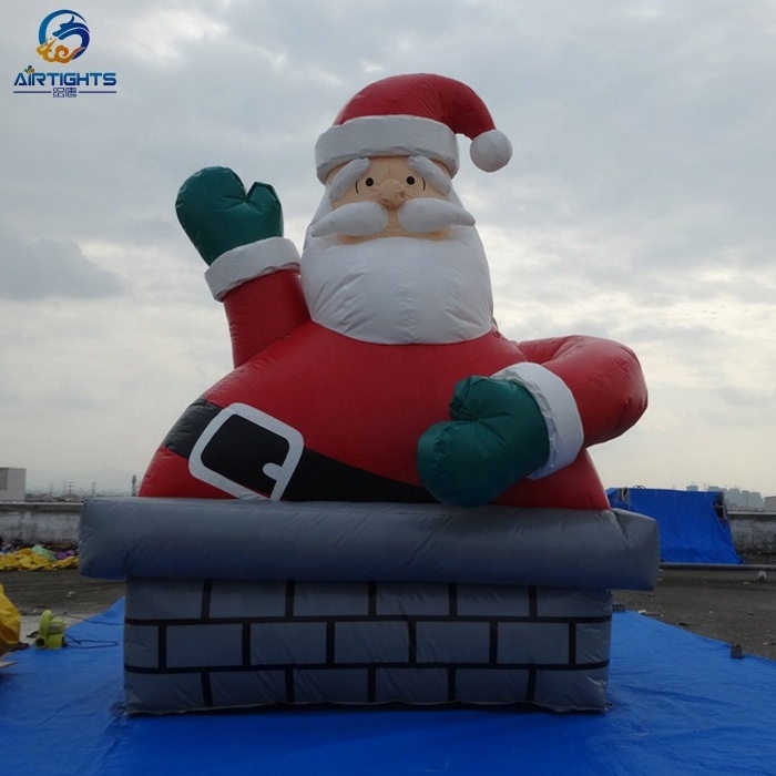 18ft high Father Christmas Balloon Giant Durable Inflatable Santa Claus for Sales