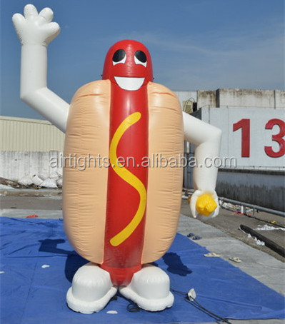 3 meters high good selling inflatable hotdog balloons inflatable sausage for promotions