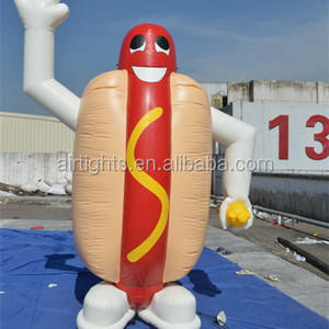 3 meters high good selling inflatable hotdog balloons inflatable sausage for promotions