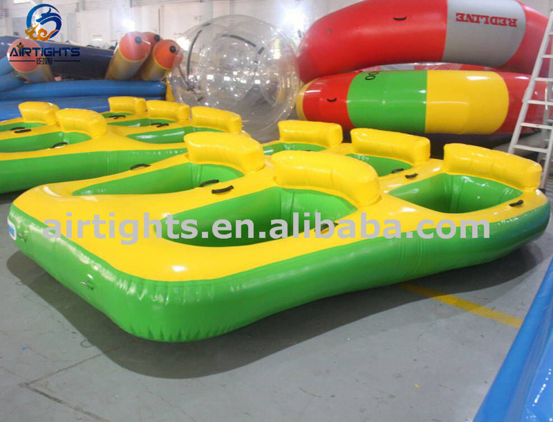 5 Persons Donut Boat Thick PVC Tarpaulin Towable Inflatable Water Tube Boat