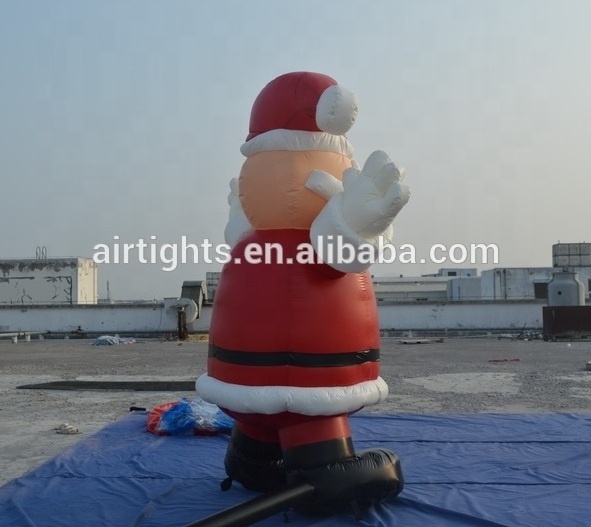 standing on ground inflatable Santa Claus low price durable outdoor big inflatable Christmas decoration balloon