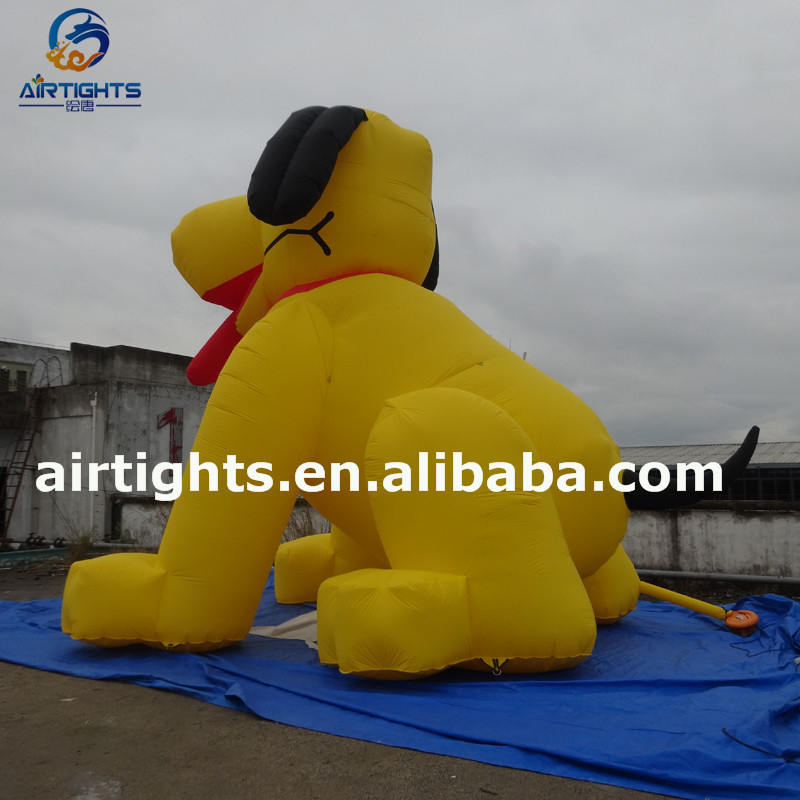 Popular Hot Giant Dog Model Balloon Yellow Inflatable Dog Balloon for Event