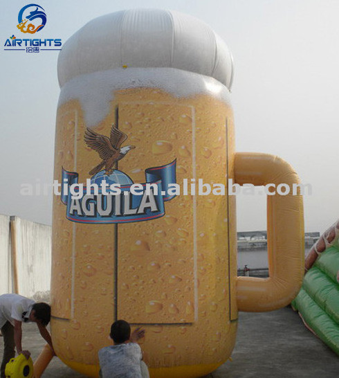 Quality assurance attractive big inflatable beer cup balloon for advertisement