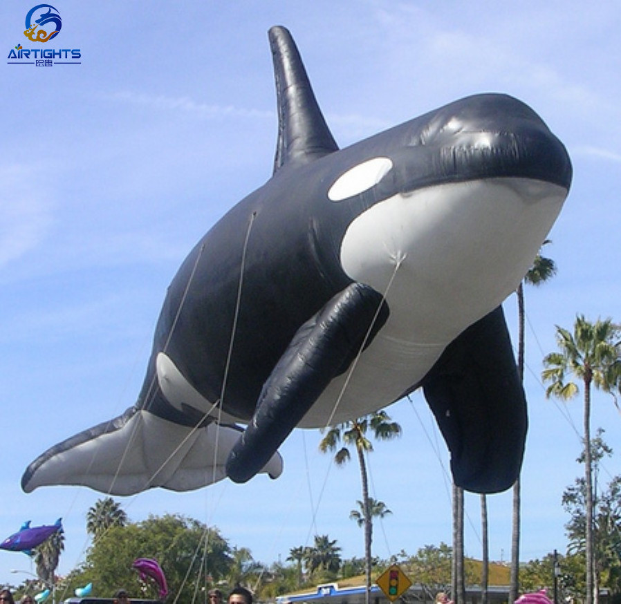 Giant Inflatable Whale Helium Balloon, Custom Flying Inflatable Animals Parade Balloons