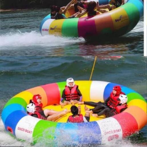 Best Sale Inflatable Water Spinner Airtight Colorful Inflatable Towable Disco Boat