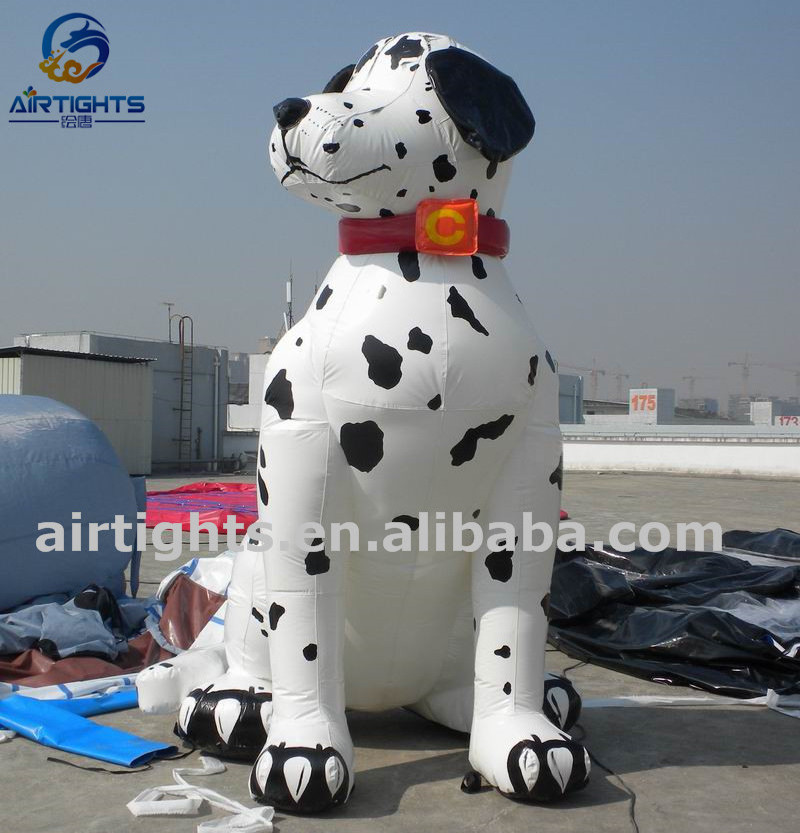 Airtight hot sale factory price decorative big inflatable dalmatians dog balloon