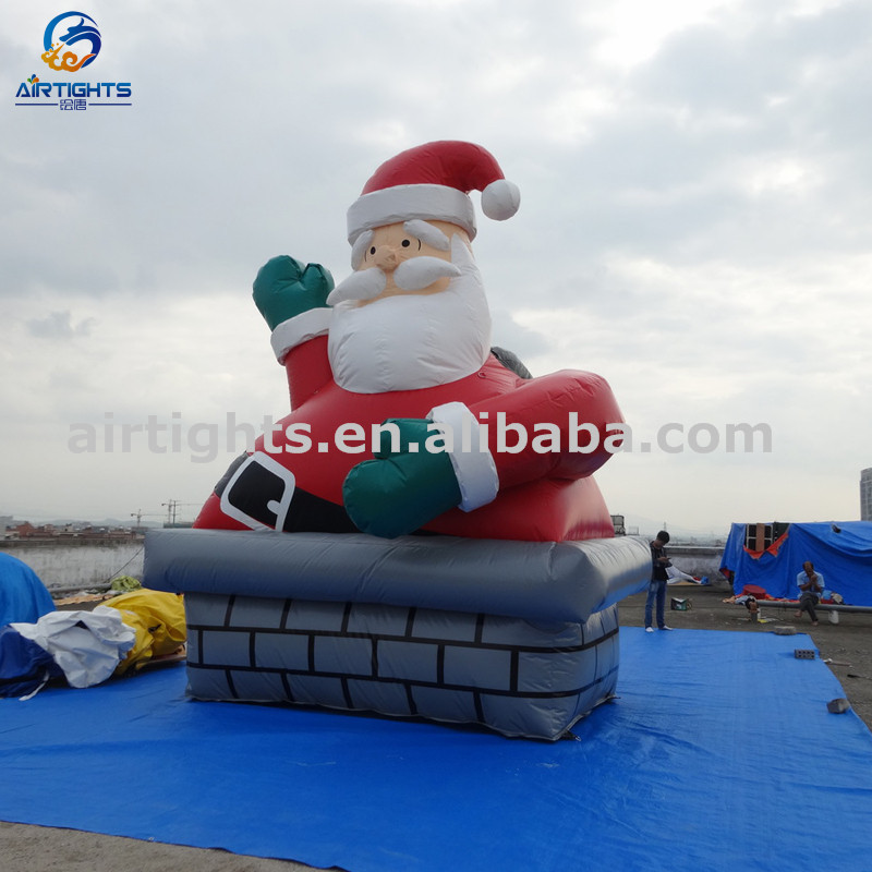 18ft high Father Christmas Balloon Giant Durable Inflatable Santa Claus for Sales