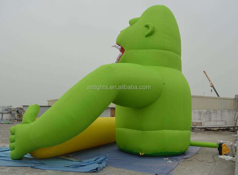 new arrival 6m high inflatable gorilla giant gorilla balloons with banners for firework promotions