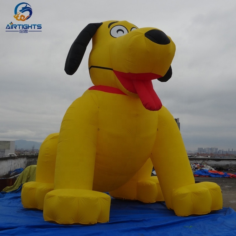 Popular Hot Giant Dog Model Balloon Yellow Inflatable Dog Balloon for Event