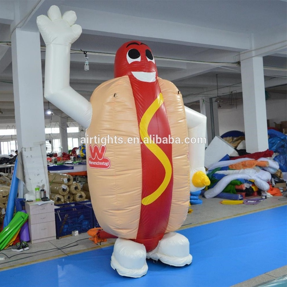 3 meters high good selling inflatable hotdog balloons inflatable sausage for promotions