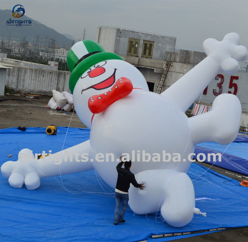 7m High Floating Christmas Decoration Giant Inflatable Snowman Helium Balloon for Parade