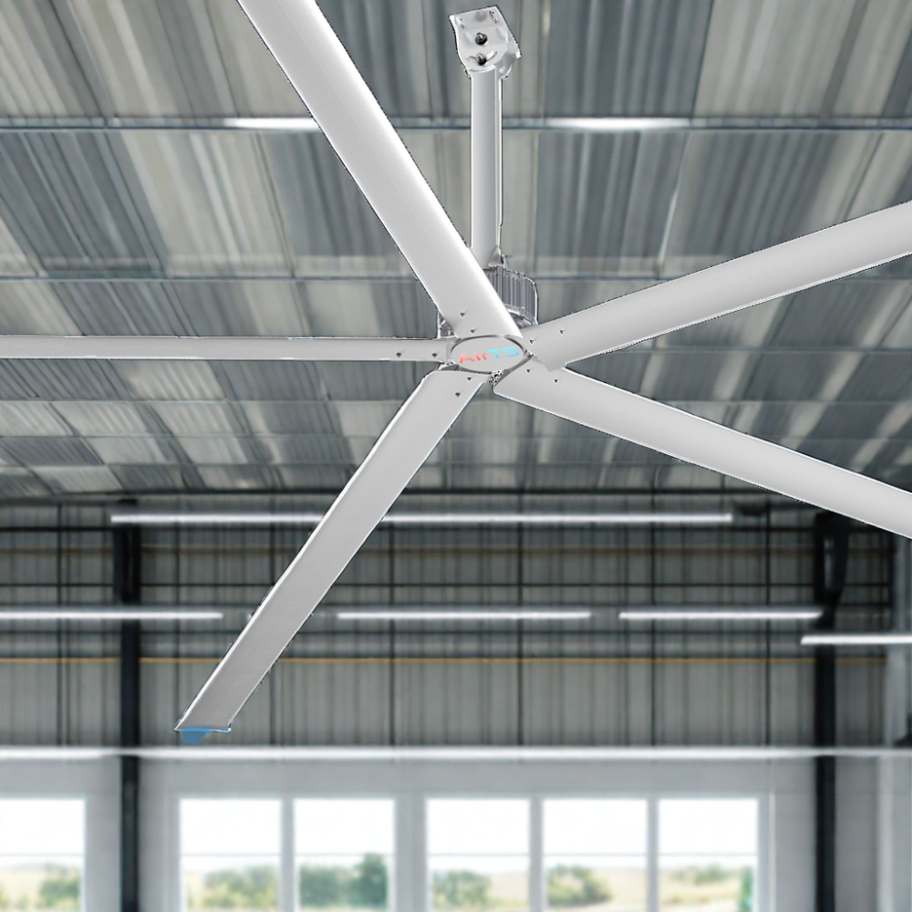 AirTS industrial ventilation HVLS fan big commercial ceiling fan for warehouse hotel factory farm with wireless control