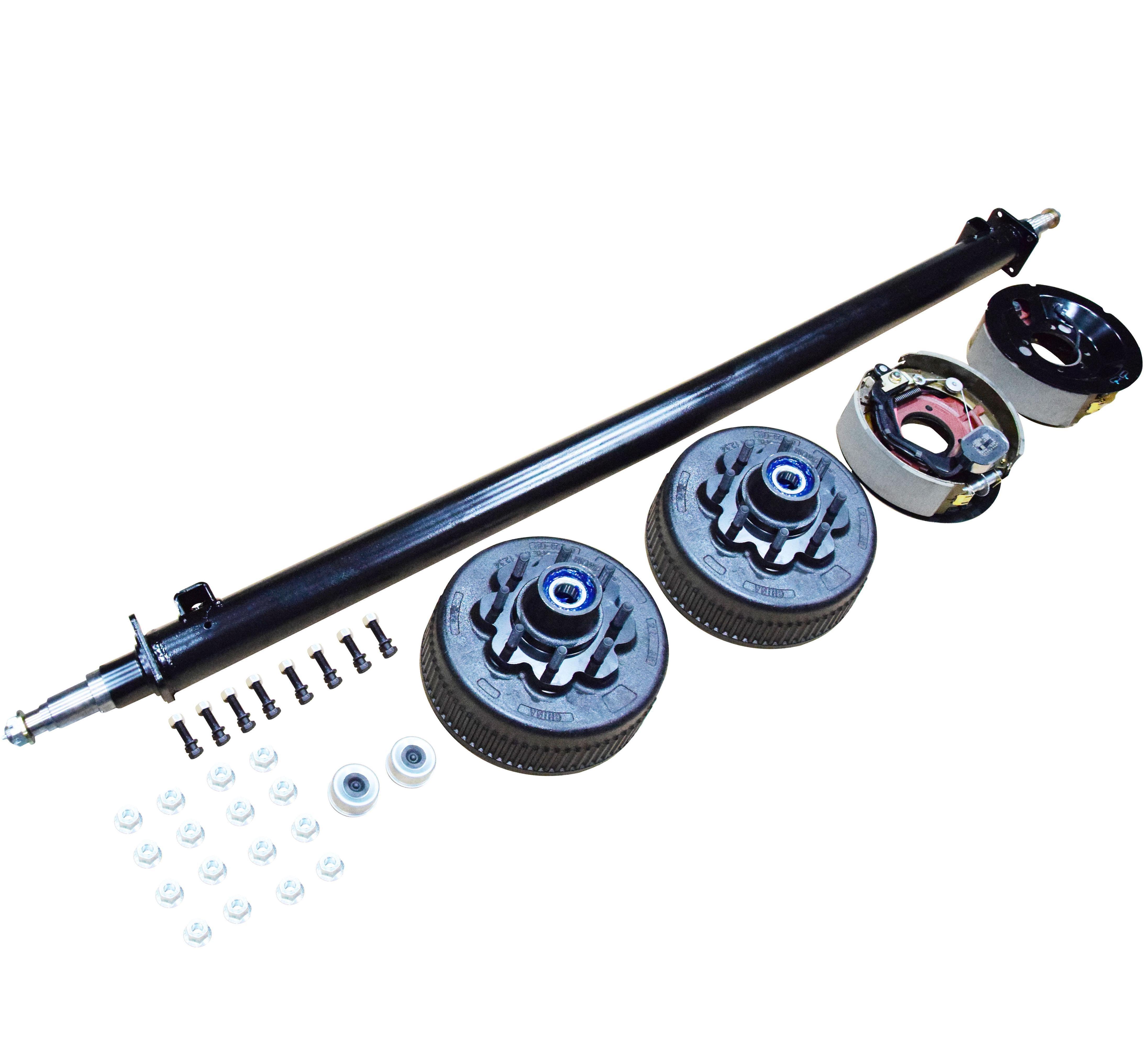 heavy duty trailer axle assemblies  8000lb 10000lb 12000lb with leaf spring suspension, adjustable spring seat, hanger kit