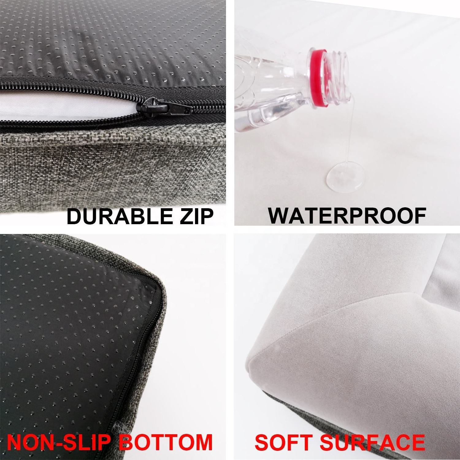 HONGJU Durable Waterproof Removable Washable Cover orthopedic Memory Foam Dog Pet Bed