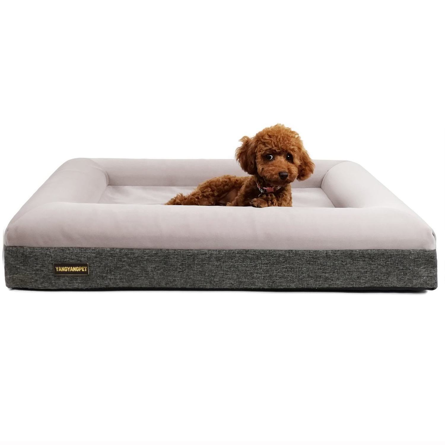 HONGJU Durable Waterproof Removable Washable Cover orthopedic Memory Foam Dog Pet Bed