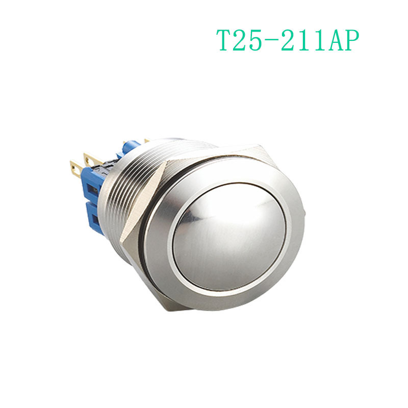 KACON metal pushbutton switch IP67 waterproof self-locking 22mm self-reset with light start key T22-311P stainless steel button